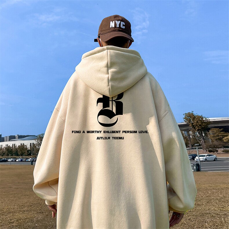 抖音得物供货可提供视频春装重磅美式宽松连帽卫衣DL2391,男装卫衣,电商A486