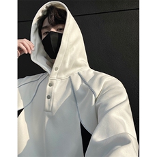 重磅美式高街连帽卫衣男潮流小众设计感外套常规p70加绒p80，男装卫衣，电商B319