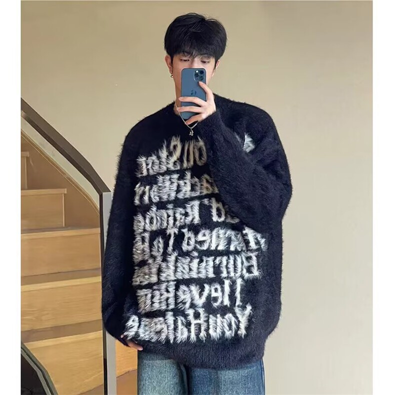 【005】5针织衫破洞撞色宽条纹学院男士毛衣秋冬A079-M7189-P46,男装针织衫/毛衣,电商A079