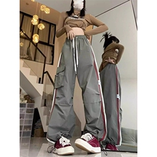 批28网络图D350复合小牛津休闲裤宽松版黑色军绿S-2XL，男装休闲裤，星座506A