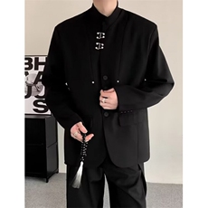 秋季新中式垫肩西装外套男款风立领西服中山装J30，男装西服套装，星座1116A（原606A-3）