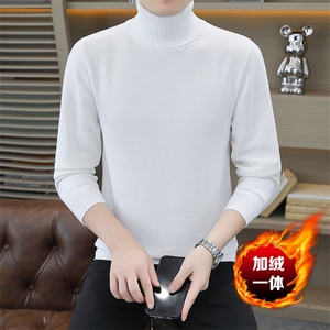 1018-1-M669-P26跑量款男士时尚帅气高领一体绒针织衫毛衣加绒图片