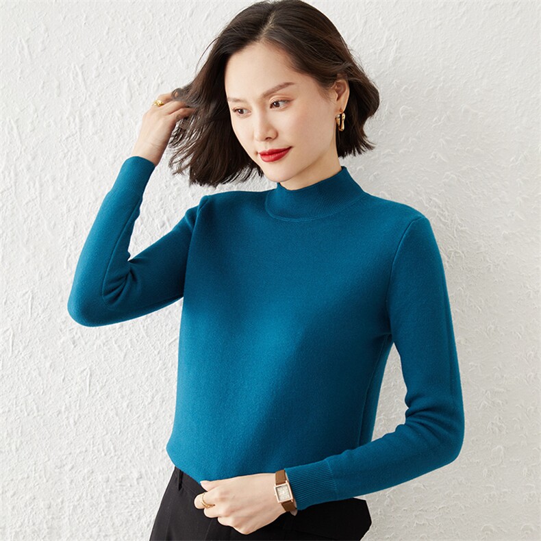 针织打底衫女2024秋装新款气质内搭气质套头毛衣,针织衫/毛衣,质第工厂直营店