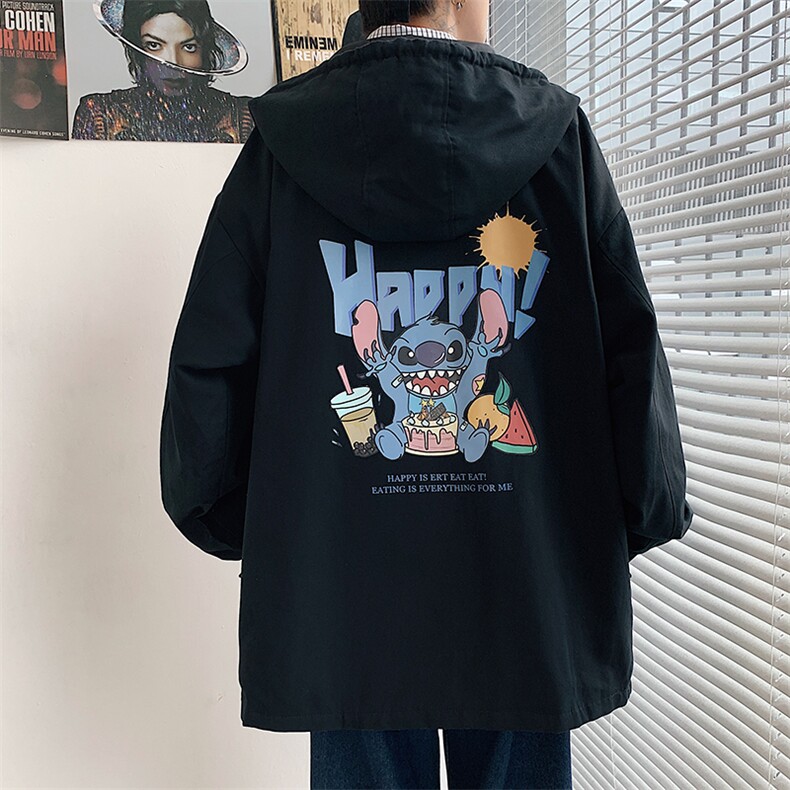 JK41077-P85纯棉连帽夹克男士大码工装夹克男外套男图片