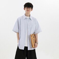 特P48无差价新款夏季时尚百搭条纹领带衬衫-HC2283无影墙，男装衬衫，电商A003