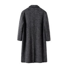 1白底长毛马海毛财阀灰金属装饰西装领加厚羊毛大衣77936P210控，男装毛呢大衣，星座226-2