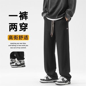 秋季运动裤舒适休闲宽松阔腿裤潮牌时尚直筒休闲长裤 K935-特批32图片