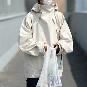 美式机能冲锋衣套头潮vibe外套男女连帽骑行服机车夹克7295-p58图片