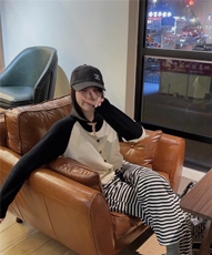 秋冬新款女圆领外搭韩版毛衣外套显瘦针织开衫，女装针织衫/毛衣，沐策羊绒