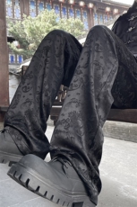 8XL-M特大码肌理感冰丝薄款休闲裤长裤男宽松百搭情侣裤K967P45，男装休闲裤，电商D206-1