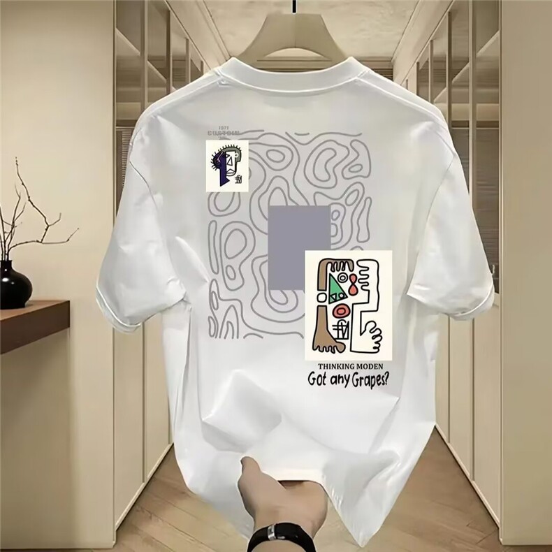 时尚短袖t恤男夏季新款潮流半袖纯棉上衣修身体恤衫GA2432P26,男装T恤,星座1013-5