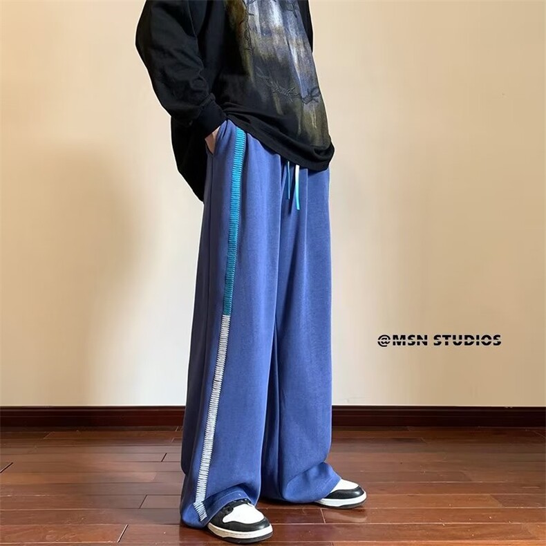 男秋季新款港风休闲裤刺绣米尼绒QK13P40,男装休闲裤,星座1116-2