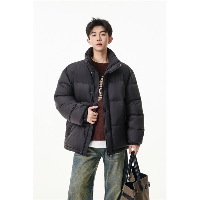 90%绒新标有报告立领撞色韩版宽松羽绒服外套Y988/P350现货,男装羽绒服,星座202