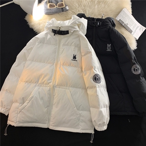 港风新品 小兔刺绣宽松男士棉衣韩版情侣棉服冬装外套G1035 P128图片