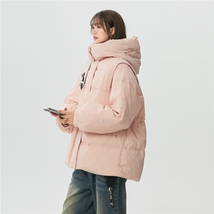 A337-Y001-P200 冬季粉色连帽白鸭绒羽绒服 控315图片