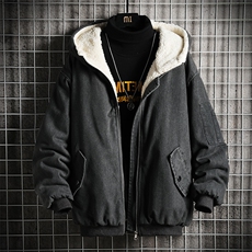 NM53154-P140牛仔外套男大码加厚加绒衣男羊羔毛服男，男装棉衣，电商A040A