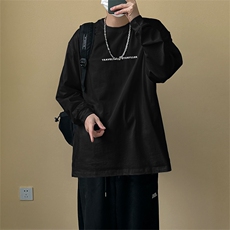 春秋现货纯棉长袖T恤男潮牌宽松休闲上衣A351-AT2526-P40，男装T恤，电商A351