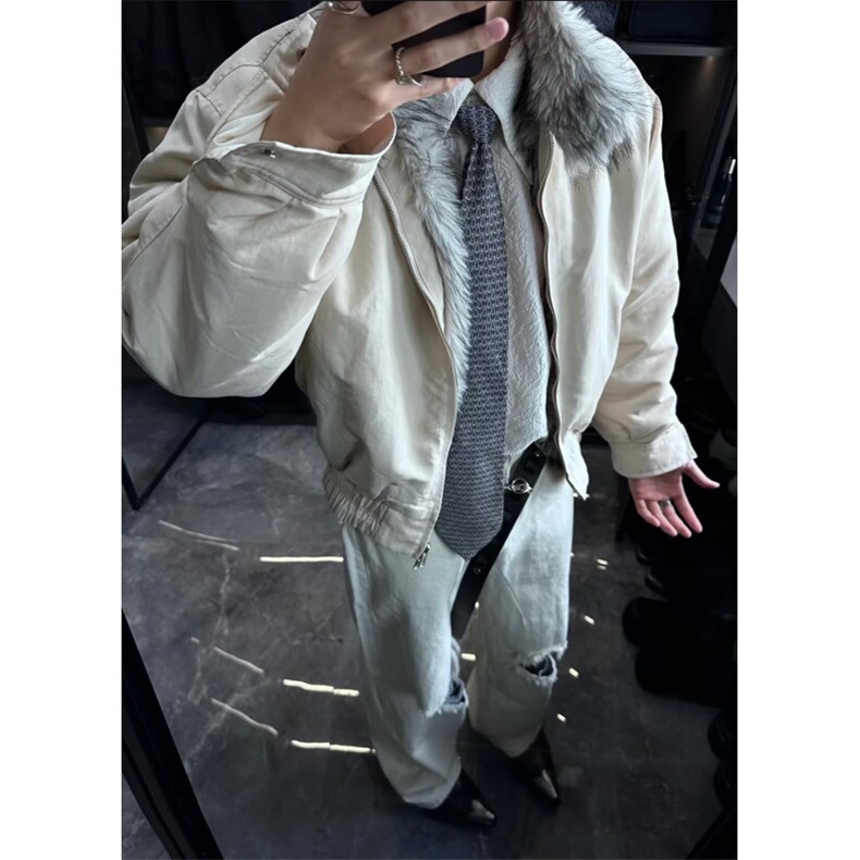 网图美潮boxy夹克版狼王座山雕棉服外套W1870/特P105,男装夹克,电商B350