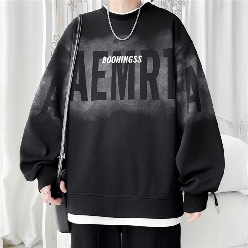 1506-1/GW180/P42初中学生男孩圆领卫衣青少年帅气大童长袖T恤，男装T恤，星座1506A