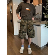 W9718-P40网图现货ins百搭潮流原宿日系慵懒迷彩休闲裤时尚简约，男装休闲裤，星座1608-2