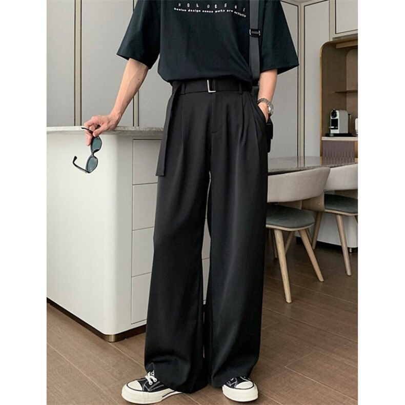 青少年日系纯色休闲裤男春季新款直筒微喇叭显高显瘦西裤XK004,男装西裤,星座1116A（原606A-3）
