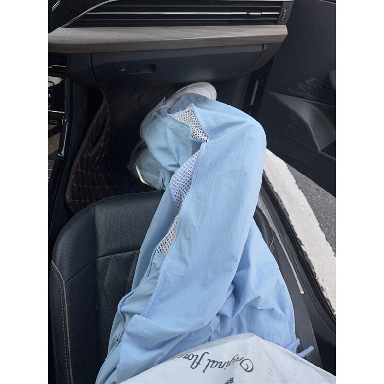 B221美式ins高街暗黑纯色网状拉链休闲裤LK24211-特P38控68,男装休闲裤,电商B221