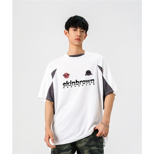 速干运动美式投篮街头印花球服大码M-5XL短袖T恤男DX78028P50控78图片