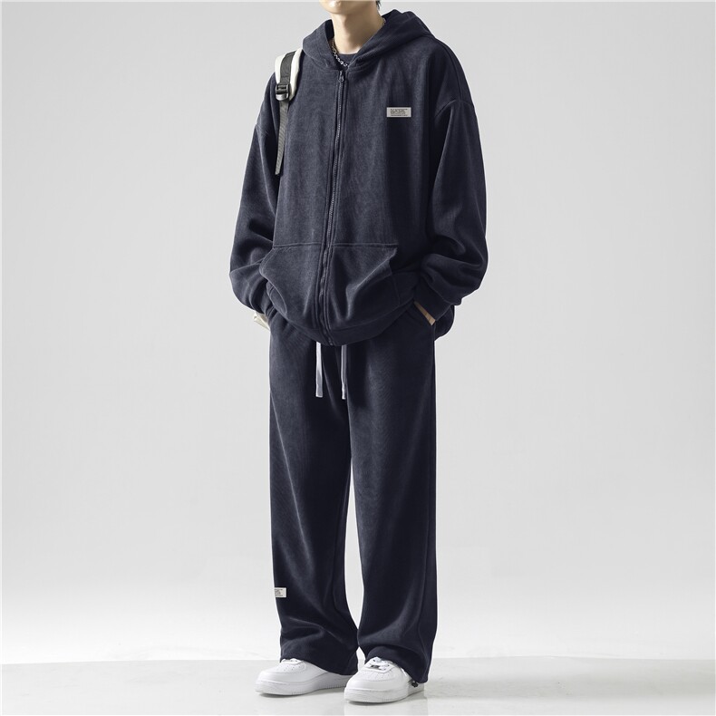 新品三件套保暖休闲简约质感垂顺潮牌SJT863-特批176,男装休闲套装,星座718