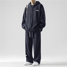 新品三件套保暖休闲简约质感垂顺潮牌SJT863-特批176，男装休闲套装，星座718