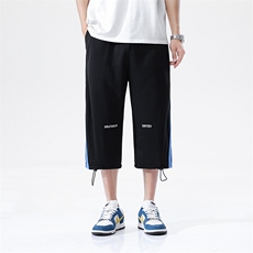 7XL-M港风2023夏季新款休闲裤七分裤男中性风男女学生中裤控价68，男装休闲裤，钱塘717(原712)