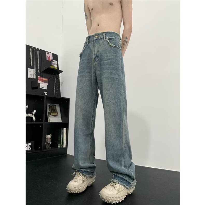 青春流行ins男直筒水洗牛仔裤Y9057 P43图片