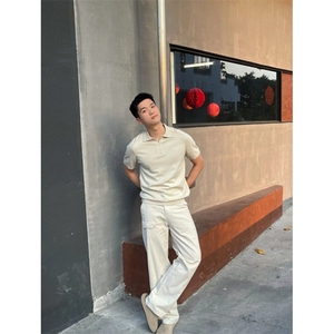 B68针织短袖杏色黑色M~3XLP28图片