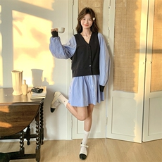 蓝条纹