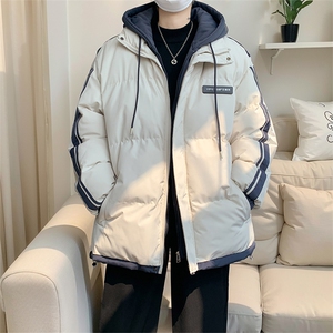 棉服男冬季新款港风宽松假两件连帽棉衣MF8587-特P78图片