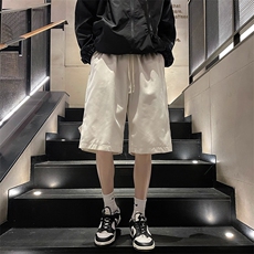 夏季日系宽松型时尚工装裤男潮牌五分裤直筒纯色休闲裤K6385-P28，男装休闲裤，星座512-3