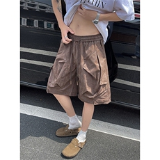 废土风工装短裤男生2025年夏季原创美式高街直筒短裤裤子特批42，男装牛仔裤，电商B319