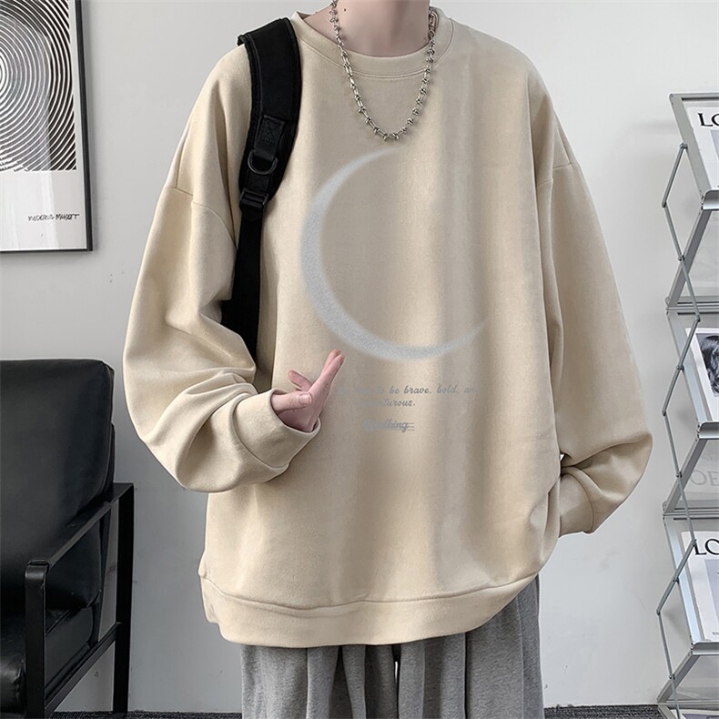 麂皮绒卫衣男大码重磅长袖t恤男JW81349-P35,男装卫衣,电商A040