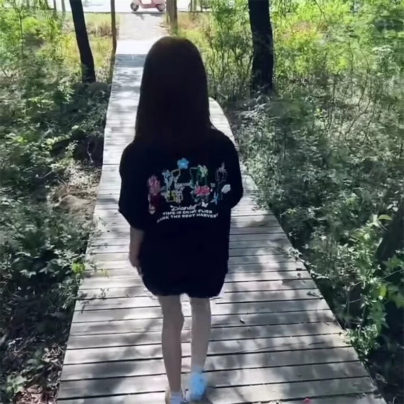 万针全刺绣工艺抖音得物高品质260克重磅纯棉双纱美式高街短袖T恤,男装T恤,电商A486