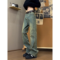 B221美式ins高街百搭修身微喇弹力牛仔裤LK24377-特P38控68，男装牛仔裤，电商B221