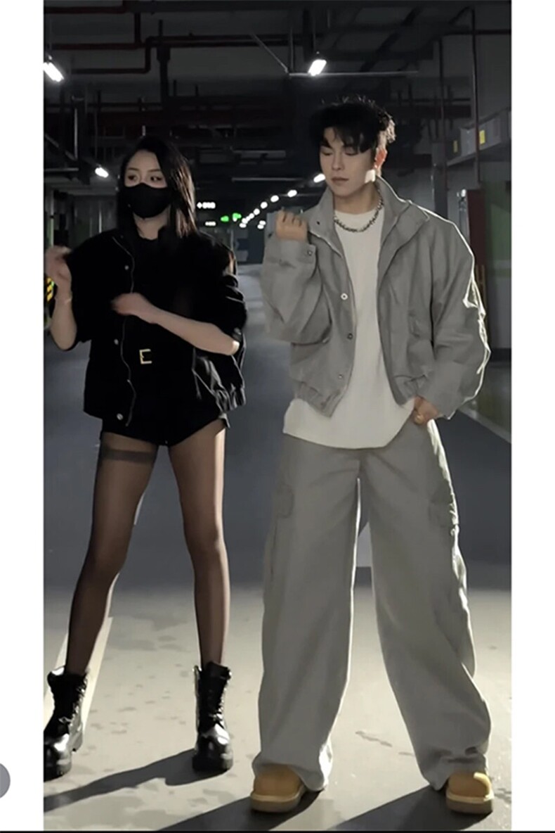 抖音美式工装牛仔夹克套装TZ276-上衣P128裤子P78（网图参考,男装夹克,电商B267