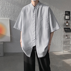明星私服学院风条纹衬衫搭配可拆卸领带英伦风条纹打底衬衫P38，男装衬衫，电商B319
