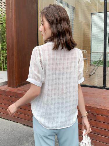 新款，小格子上衣，女装，红利秀雅