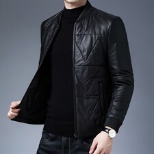 BDT0066钱塘2020-2时尚休闲百搭简约帅气中年男士衣P560，男装皮衣，钱塘207-2