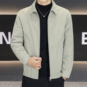 2025新款痞帅翻领夹克外套男潮牌短款修身休闲时尚男装羽绒服图片