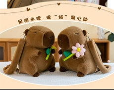 腾达毛绒玩具厂 花朵水豚背包