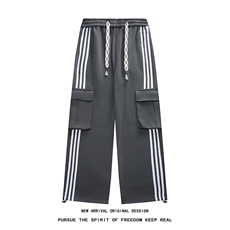 K121/P55春装新现货高品质华棉工装立体袋休闲裤男卫裤大码运动裤，男装休闲裤，电商基地A050