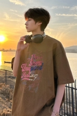 日系文艺休闲经典短袖简约时尚高街复古潮流上衣HY792TP25，男装T恤，电商A102B