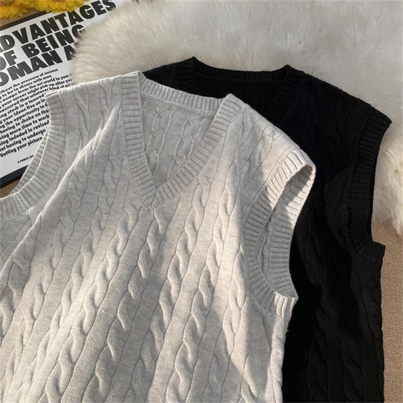 M506-特P40光板纯色情侣毛衣麻花背心男士针织衫潮流男女马甲线衫，男装背心/马甲，电商D310B