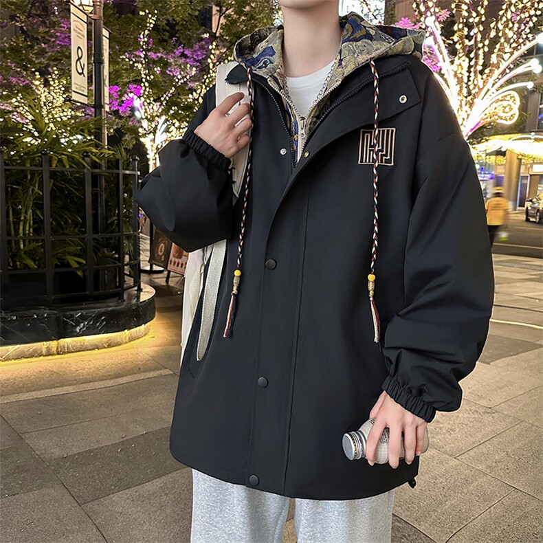 春秋季潮风假两件外套男新款美式夹克XZ102B-1-JK9903P90图片