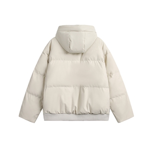 2025冬款PU皮立领双开拉链羽绒服-5611-378图片